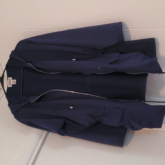 JANEVE Blue Cotton Quarter Sleeved Sailing Jacket w/ Drawstring Waist - Picture 9 of 10